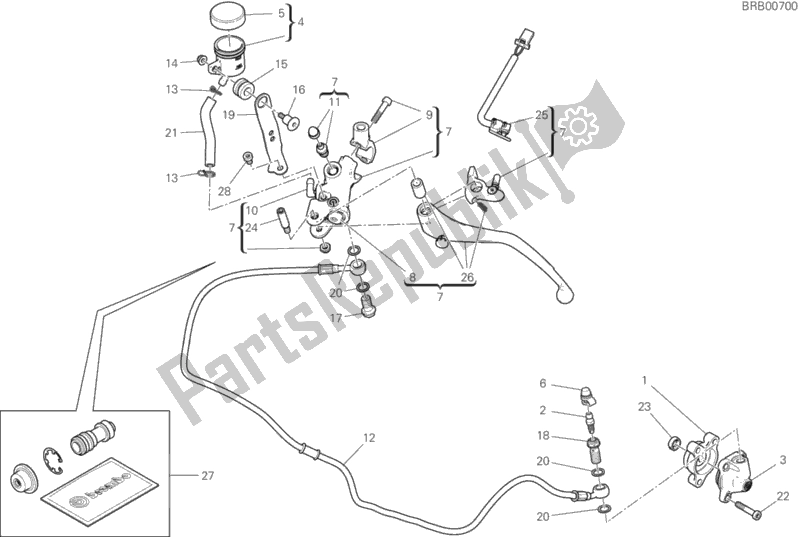 Wszystkie części do Sterowanie Sprz? G? Em Ducati Hypermotard 950 SP 2019